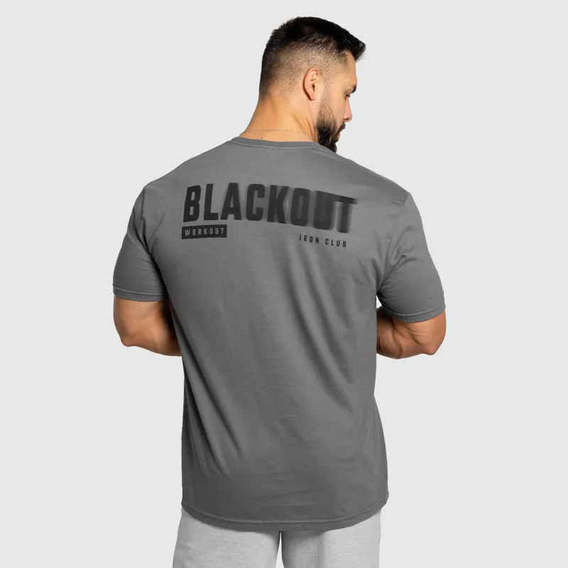 Férfi póló Iron Aesthetics Blackout, charcoal-4