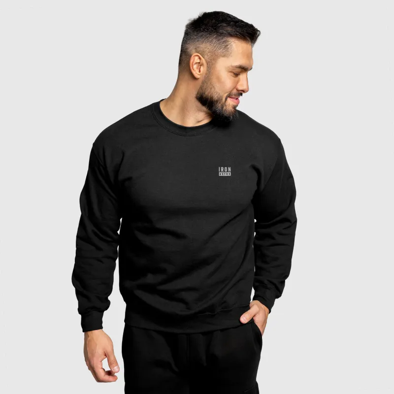 Férfi pulóver Iron Aesthetics Blackout, fekete-5