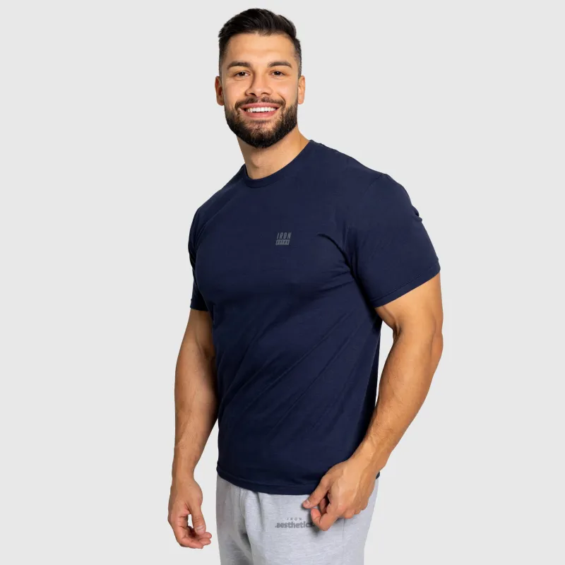 Férfi póló Iron Aesthetics Blackout, navy-4