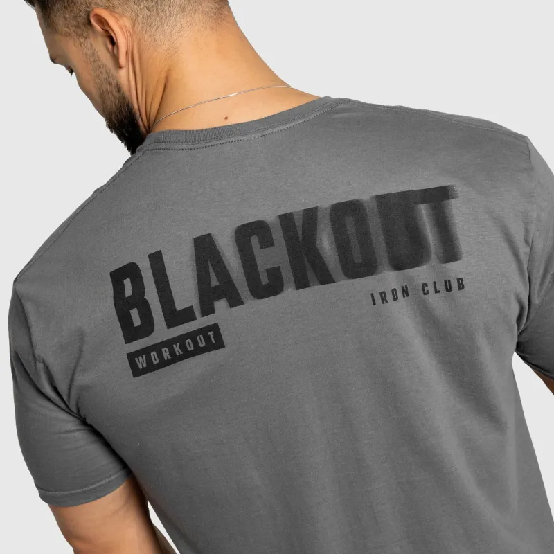 Férfi póló Iron Aesthetics Blackout, charcoal-7