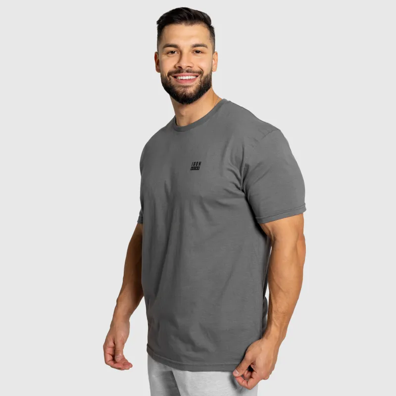 Férfi póló Iron Aesthetics Blackout, charcoal-2
