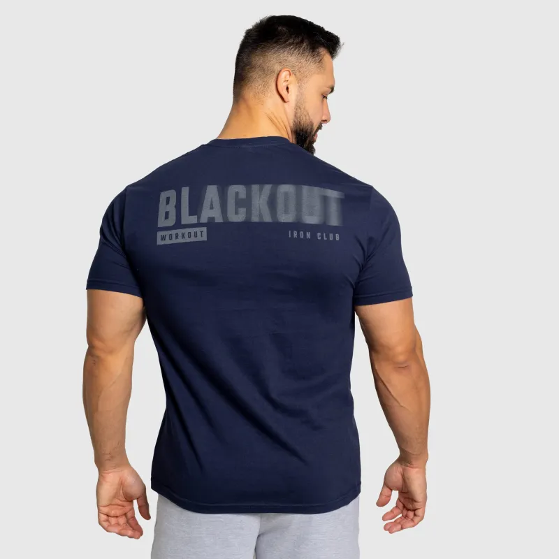 Férfi póló Iron Aesthetics Blackout, navy-1