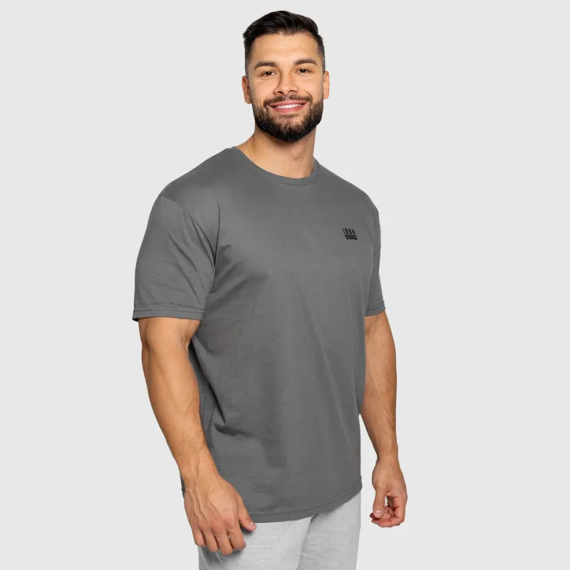 Férfi póló Iron Aesthetics Blackout, charcoal-5