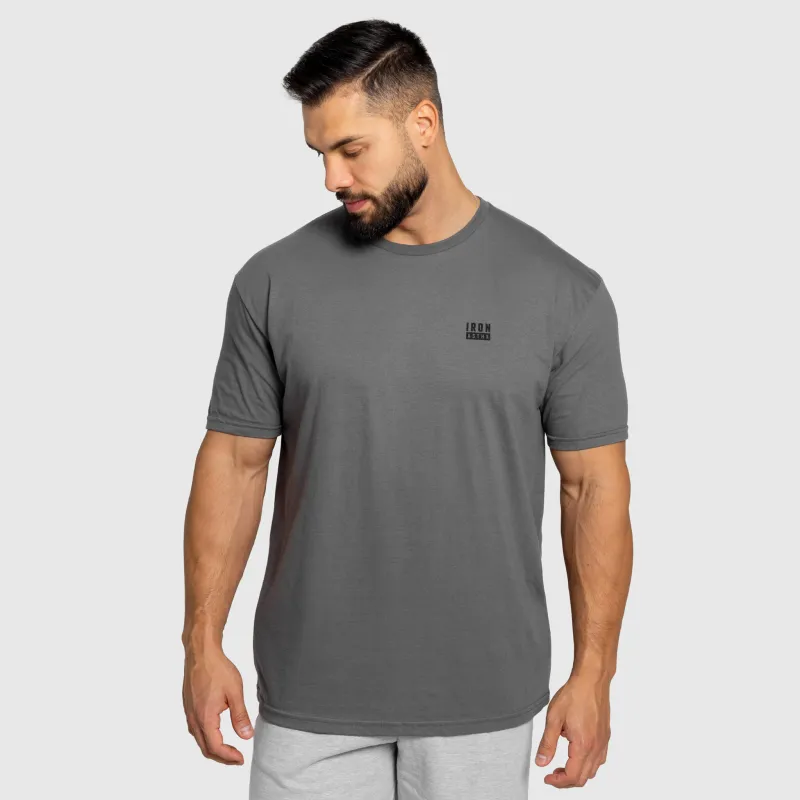 Férfi póló Iron Aesthetics Blackout, charcoal-6