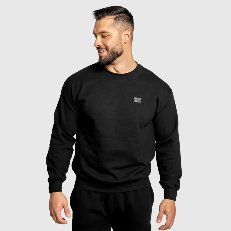 Férfi pulóver Iron Aesthetics Blackout, fekete-7