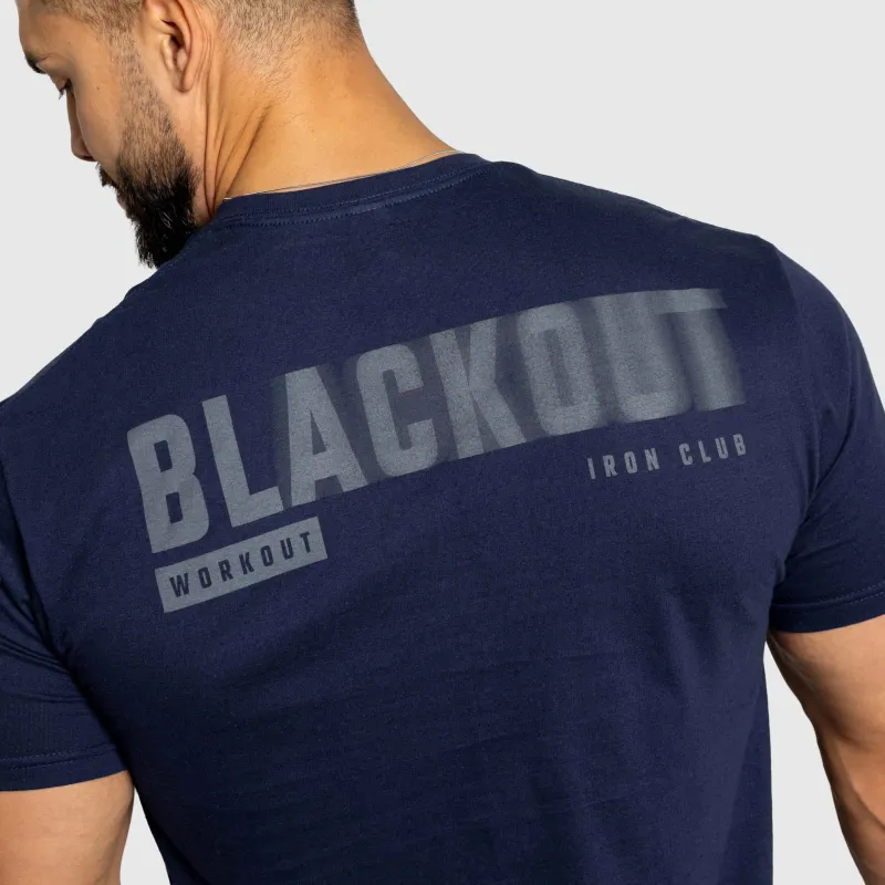 Férfi póló Iron Aesthetics Blackout, navy-7