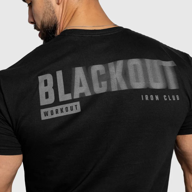 Férfi póló Iron Aesthetics Blackout, fekete-10