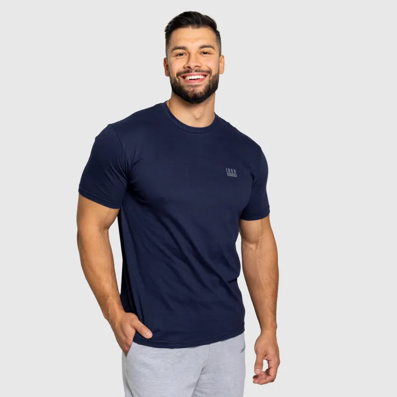 Férfi póló Iron Aesthetics Blackout, navy-5