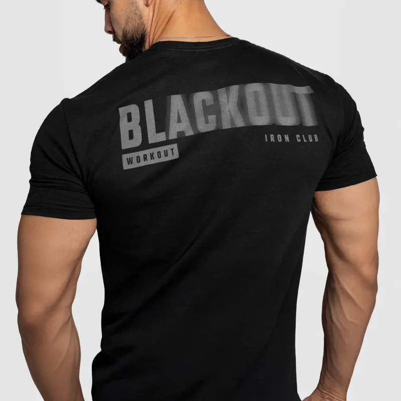 Férfi póló Iron Aesthetics Blackout, fekete-1