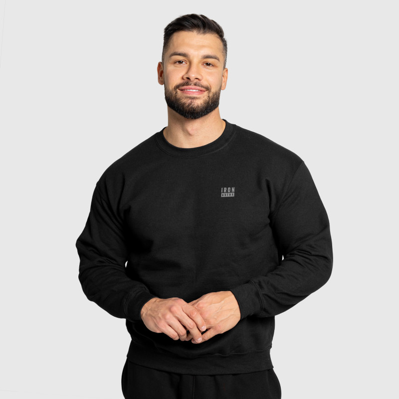 Férfi pulóver Iron Aesthetics Blackout, fekete · záber 9