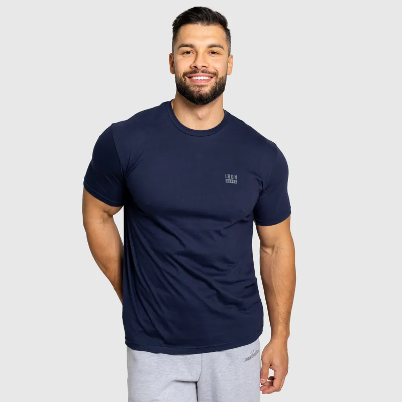 Férfi póló Iron Aesthetics Blackout, navy-6