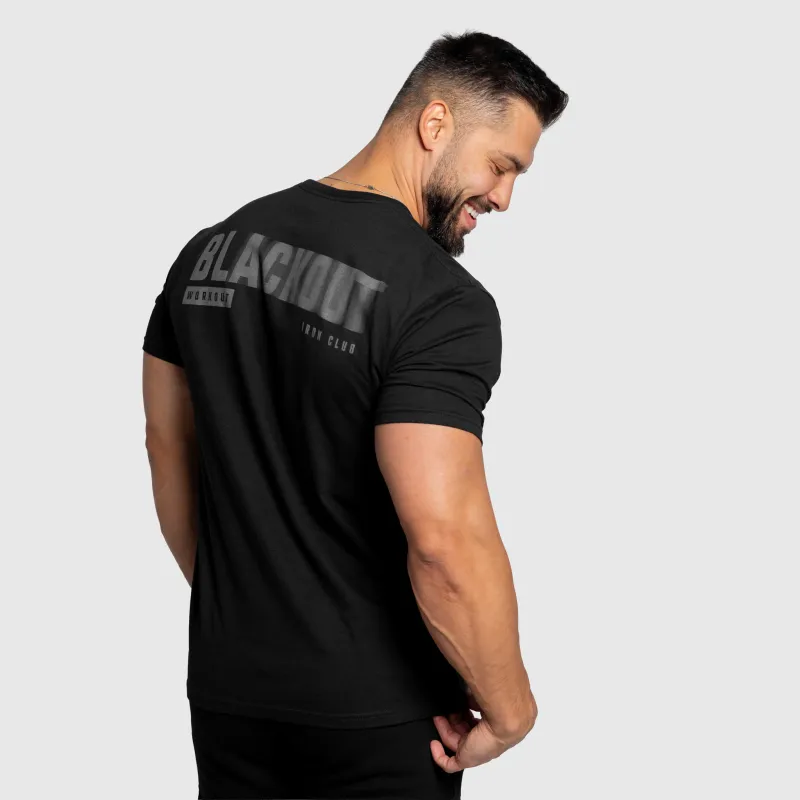 Férfi póló Iron Aesthetics Blackout, fekete-7