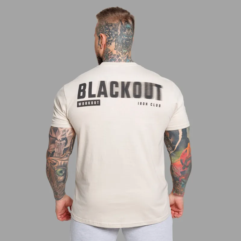 Férfi póló Iron Aesthetics Blackout, sand-3