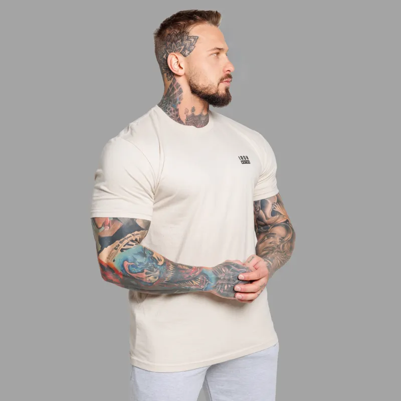 Férfi póló Iron Aesthetics Blackout, sand-5