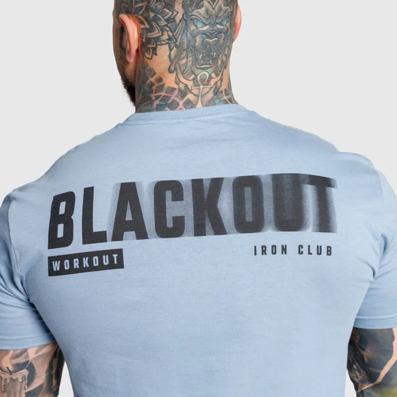 Férfi póló Iron Aesthetics Blackout, kék-7