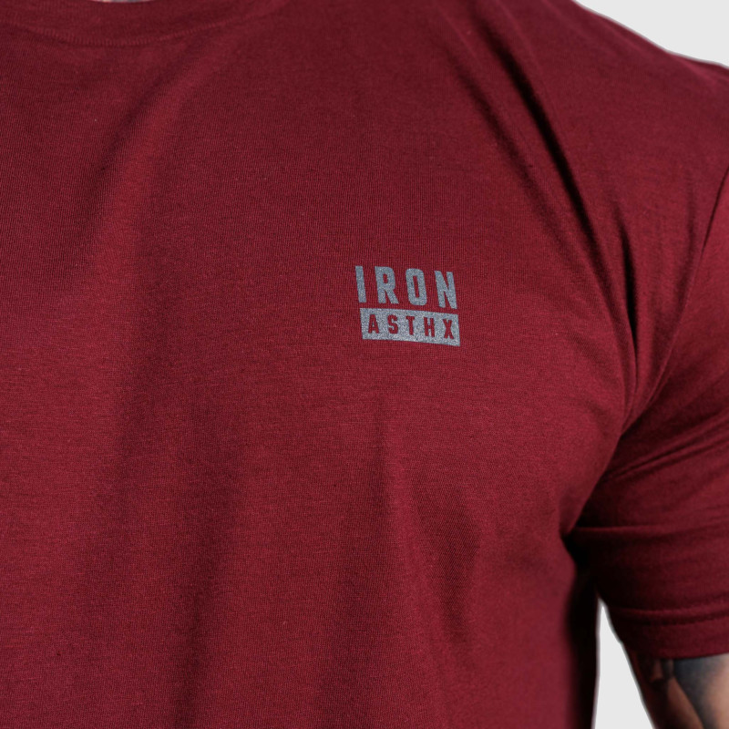 Férfi póló Iron Aesthetics Blackout, bordó · záber 7