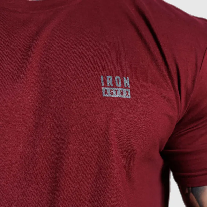 Férfi póló Iron Aesthetics Blackout, bordó-7