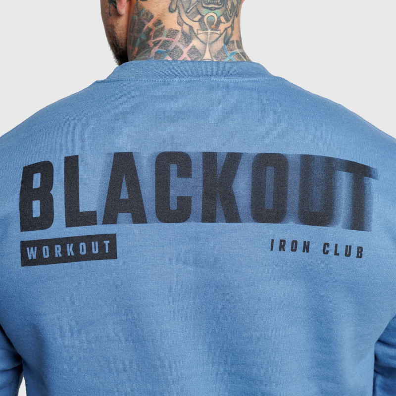 Férfi pulóver Iron Aesthetics Blackout, kék · záber 6