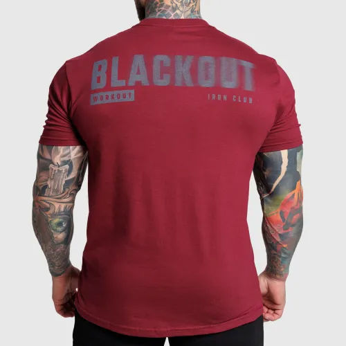 Férfi póló Iron Aesthetics Blackout, bordó
