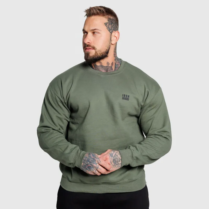 Férfi pulóver Iron Aesthetics Blackout, zöld-4