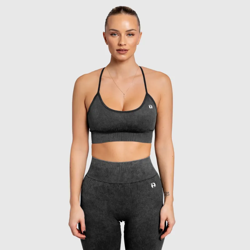 Női melltartó Iron Aesthetics Faded, washed black-6