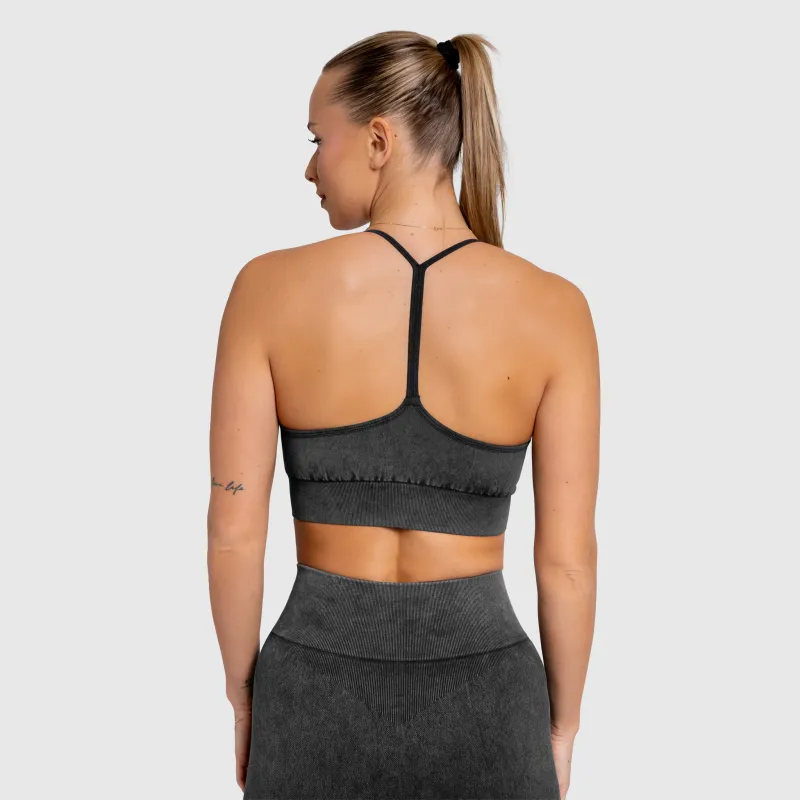 Női melltartó Iron Aesthetics Faded, washed black-4