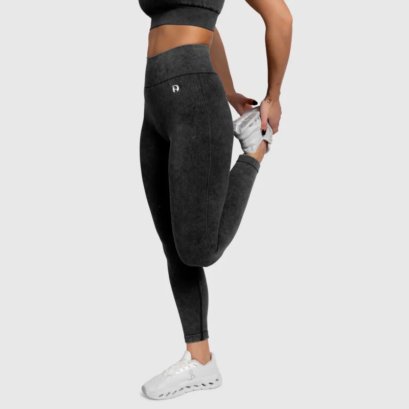 Női leggings Iron Aesthetics Faded, washed black-5