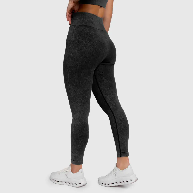 Női leggings Iron Aesthetics Faded, washed black-6