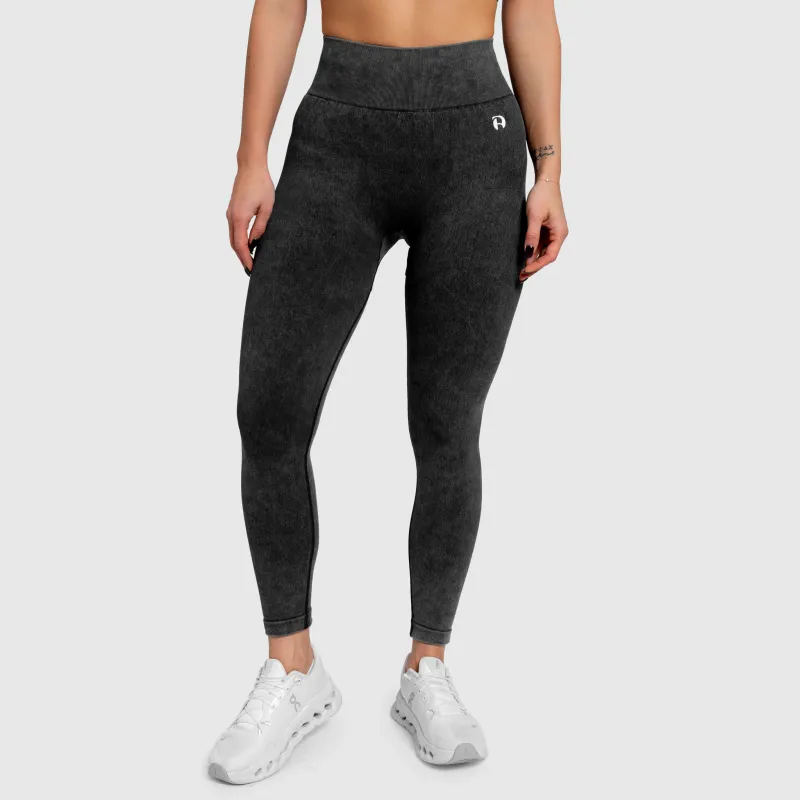 Női leggings Iron Aesthetics Faded, washed black-1