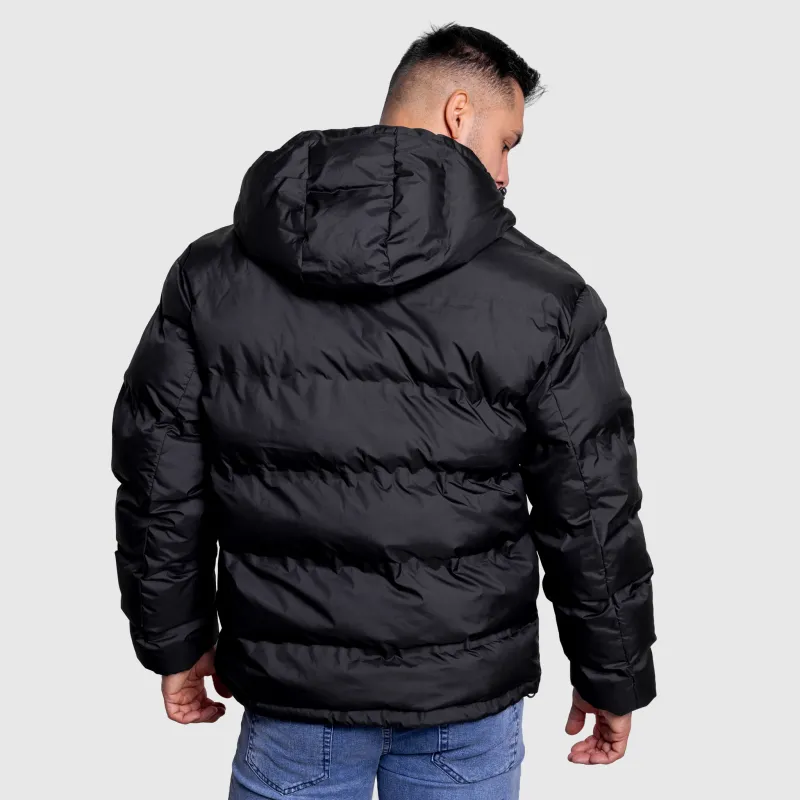 Férfi dzseki Iron Aesthetics Zenit Puffer, fekete-5