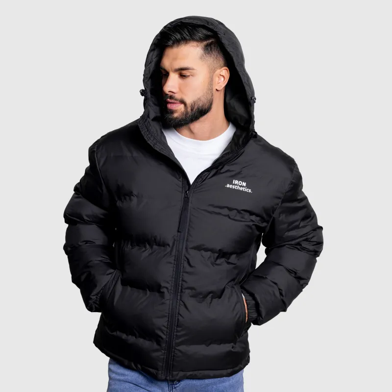 Férfi dzseki Iron Aesthetics Zenit Puffer, fekete-2