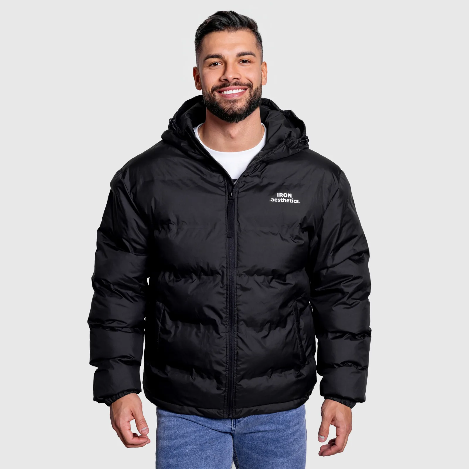 Férfi dzseki Iron Aesthetics Zenit Puffer, fekete-1