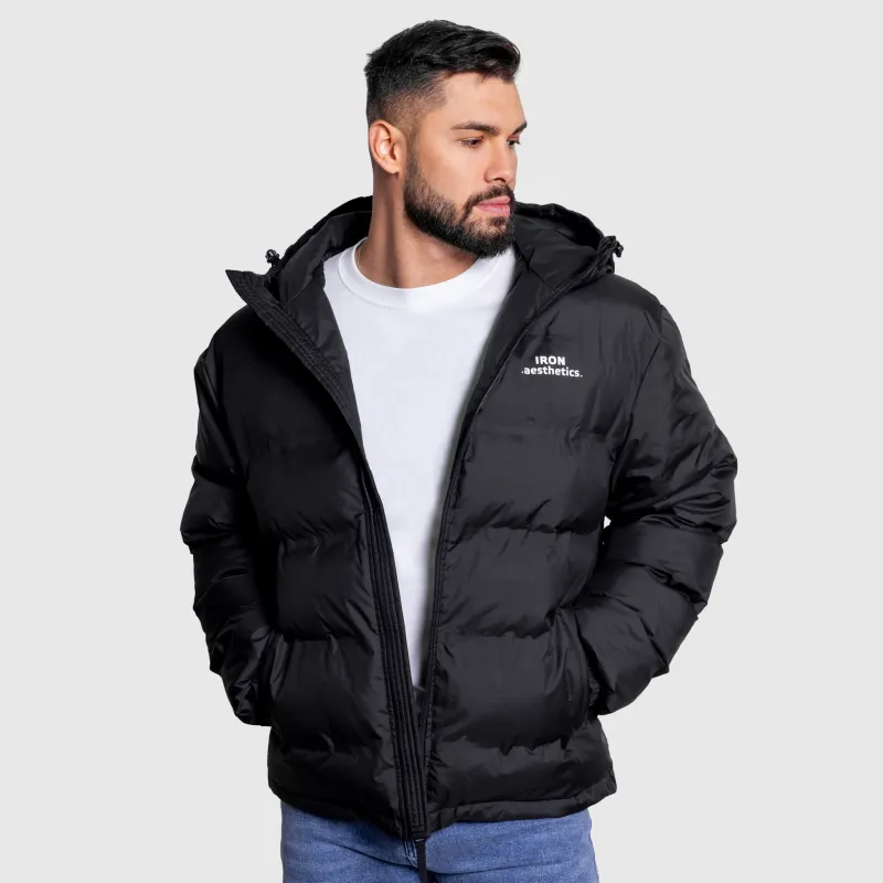 Férfi dzseki Iron Aesthetics Zenit Puffer, fekete-8