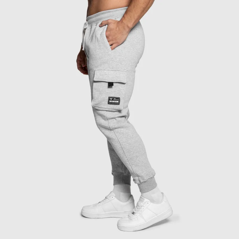 Férfi melegítőnadrág Iron Aesthetics Cargo Joggers, szürke-4