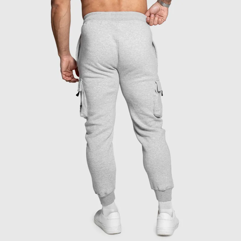 Férfi melegítőnadrág Iron Aesthetics Cargo Joggers, szürke-5
