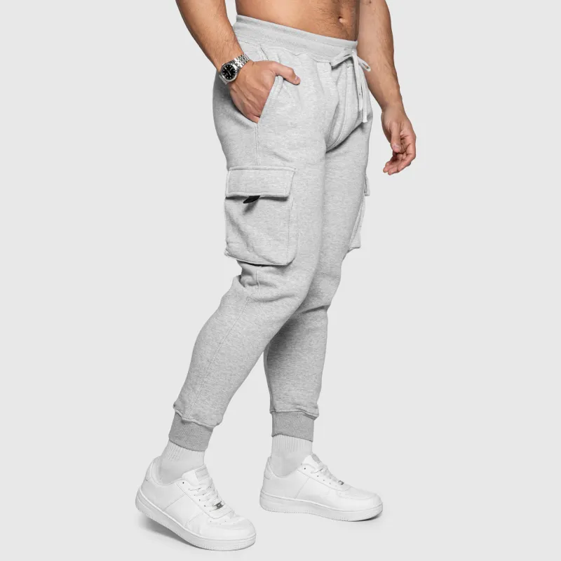 Férfi melegítőnadrág Iron Aesthetics Cargo Joggers, szürke-7