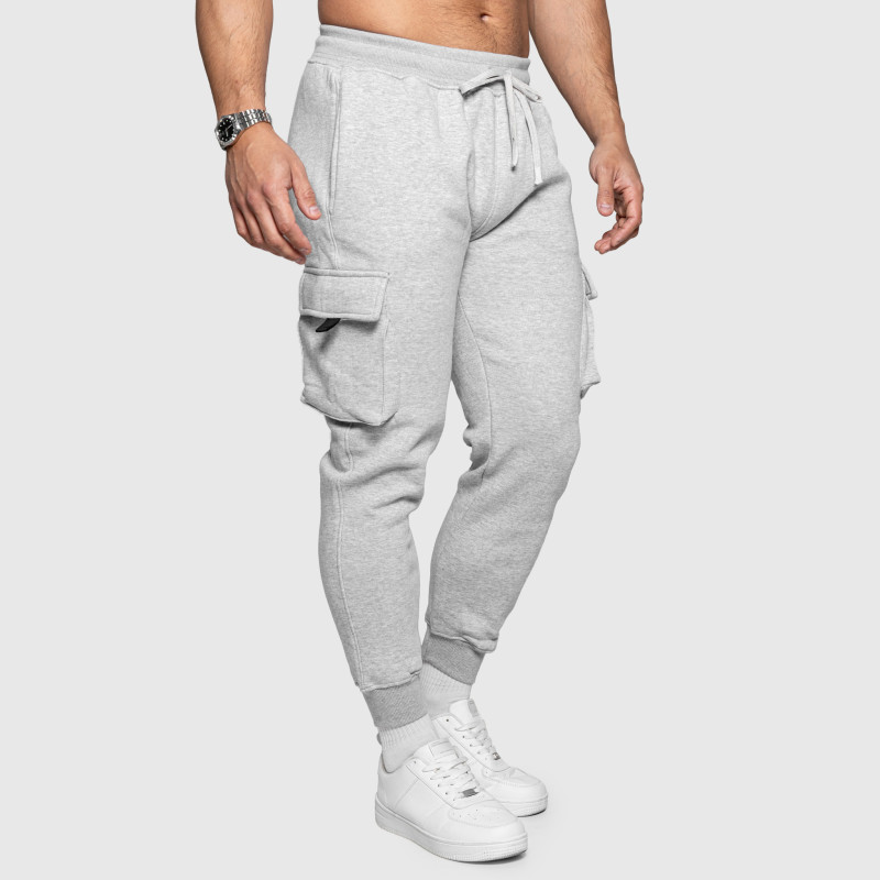 Férfi melegítőnadrág Iron Aesthetics Cargo Joggers, szürke · záber 8