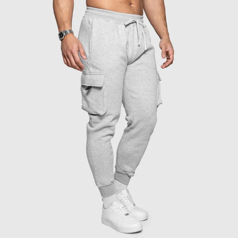 Férfi melegítőnadrág Iron Aesthetics Cargo Joggers, szürke-8