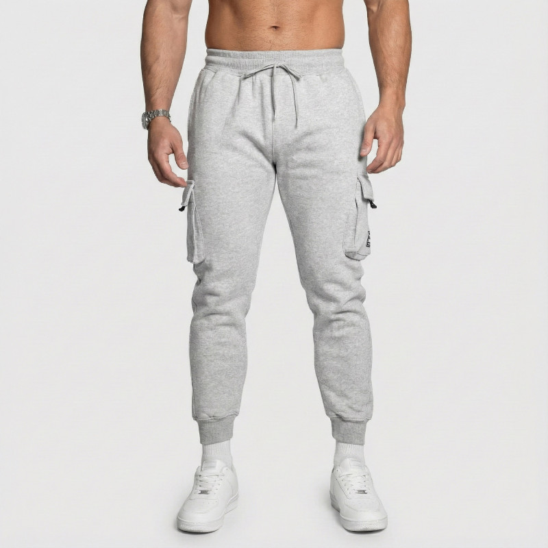 Férfi melegítőnadrág Iron Aesthetics Cargo Joggers, szürke · záber 9