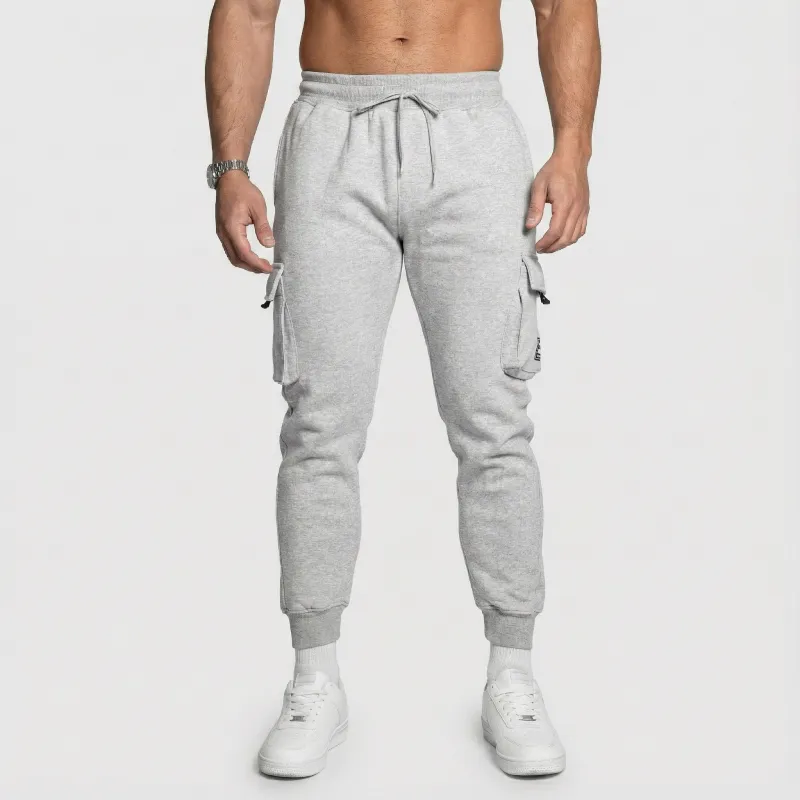 Férfi melegítőnadrág Iron Aesthetics Cargo Joggers, szürke-9