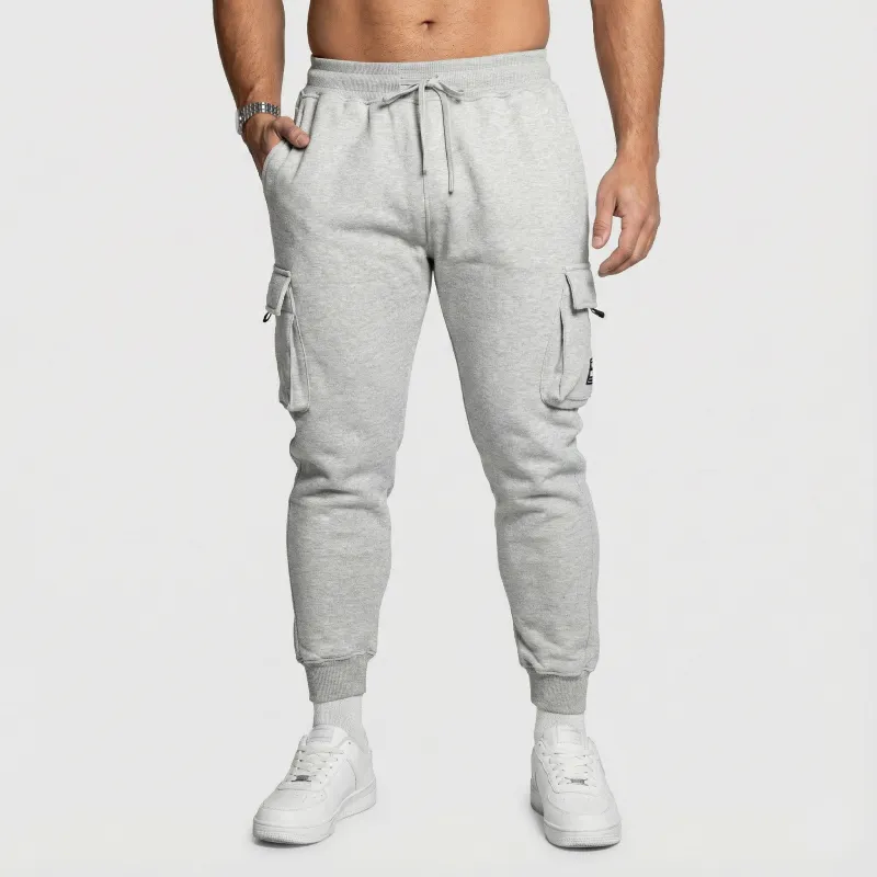 Férfi melegítőnadrág Iron Aesthetics Cargo Joggers, szürke-3