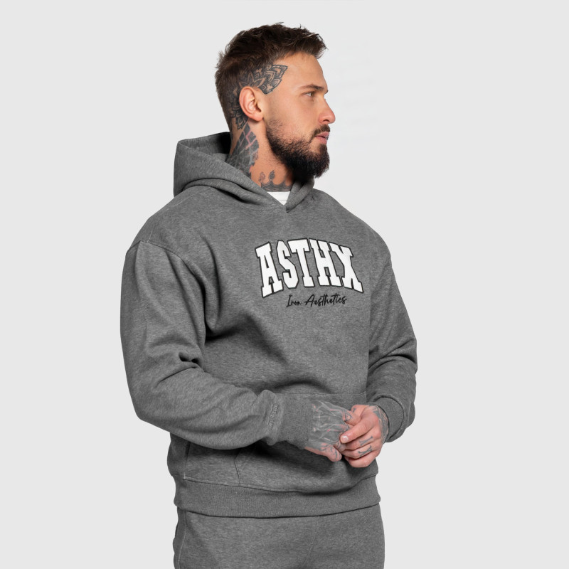 Oversized pulcsi Iron Aesthetics ASTHX, szürke · záber 10
