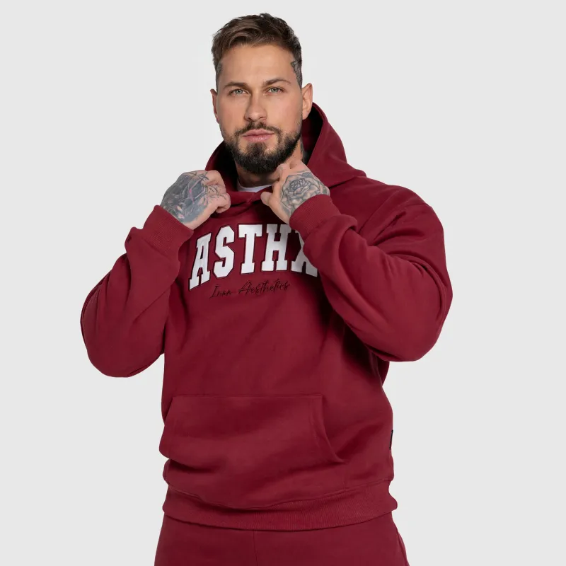 Oversized pulcsi Iron Aesthetics ASTHX, bordó-9