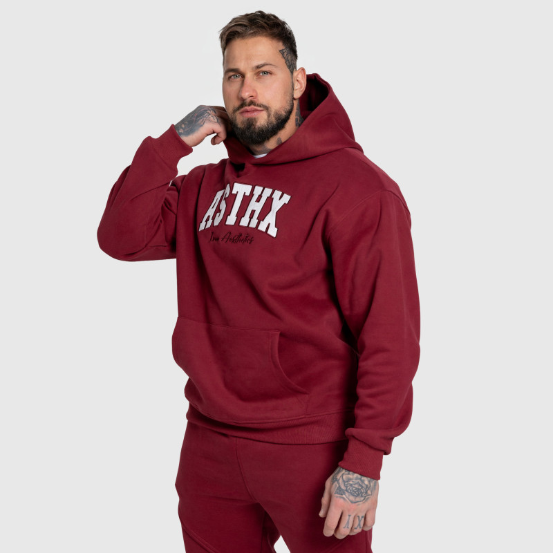 Oversized pulcsi Iron Aesthetics ASTHX, bordó · záber 6