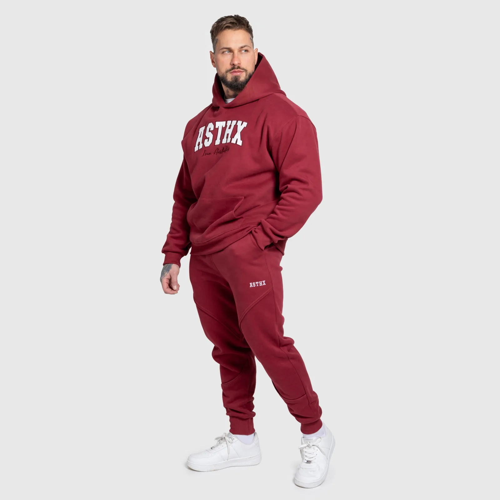 Melegítőszett Iron Aesthetics ASTHX, bordó-1