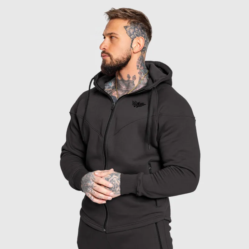 Cipzáros fitness pulóver Iron Aesthetics Round, szürke-5