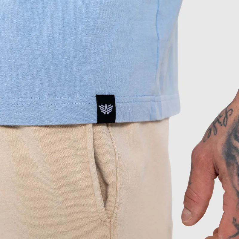 Férfi póló Iron Aesthetics X Washed, kék-8