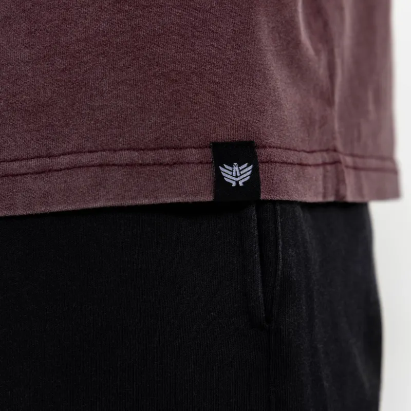 Férfi póló Iron Aesthetics X Washed, burgundy-10
