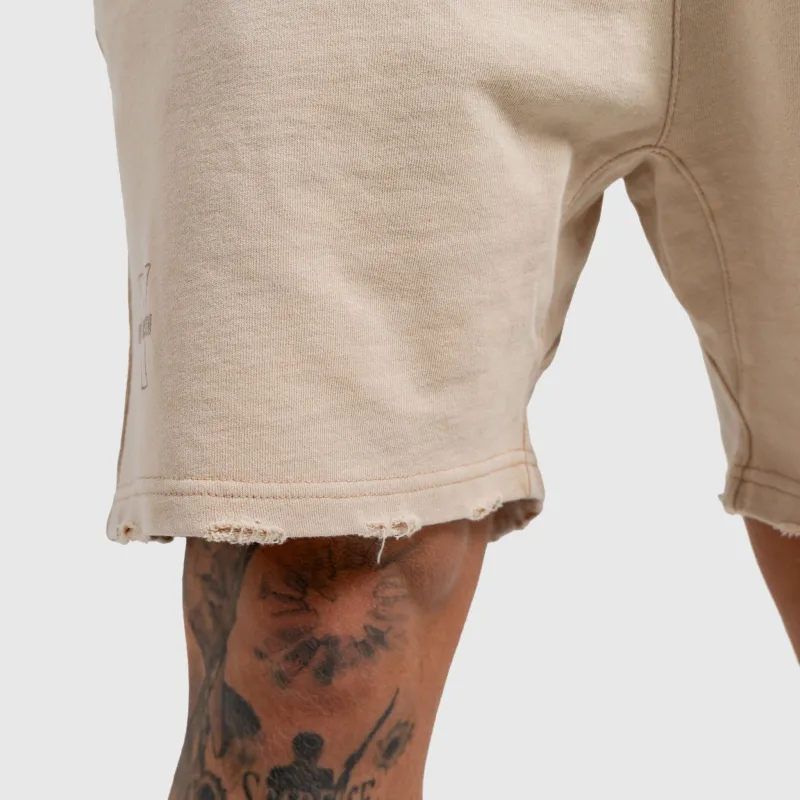 Férfi rövidnadrág Iron Aesthetics X Washed, bézs-15