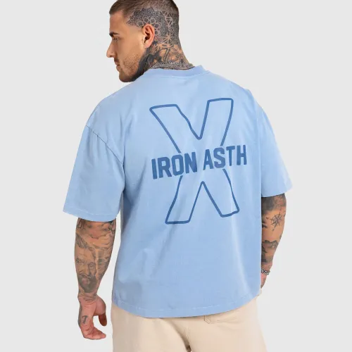 Férfi póló Iron Aesthetics X Washed, kék